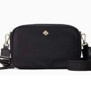 kate spade Jae black nylon small camera bag